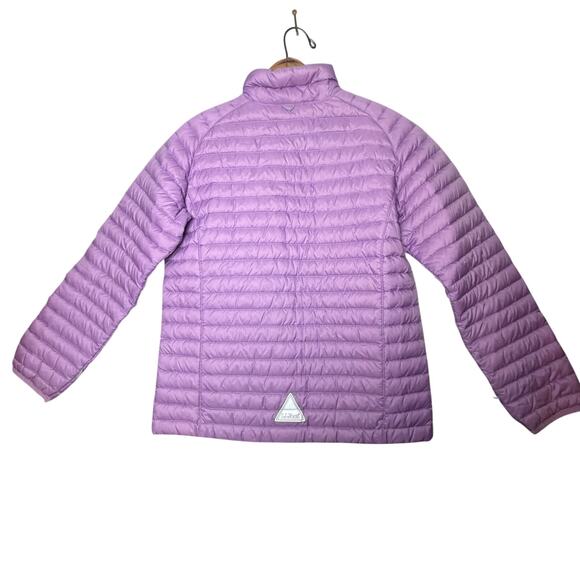 LL Bean Downtek Down Puffer Jacket Youth Girls Large 14-16 Purple Pink 18.5x23.5 - Picture 3 of 11